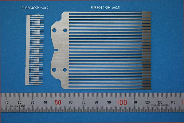 フォトエッチング加工事例: 電子部品（端子・コネクタ）